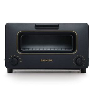 balmuda the toaster | steam oven toaster | 5 cooking modes - sandwich bread, artisan bread, pizza, pastry, oven | compact design | baking pan | k01m-kg | black | us version
