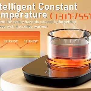 Coffee Mug Warmer, Candle Warmer, Gravity-Induction Coffee Warmer for Desk Auto Shut Off/On, Candle Wax Cup Warmer Fits Most Cups & Jar Candles, Heated Mug Heater for Coffee and Tea, Coffee Gifts