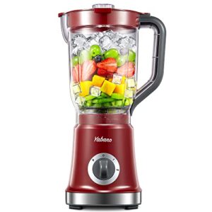 professional countertop blender for high-speed shakes, smoothies, juicing & more - crush ice, frozen fruit, and more with 4 stainless steel blades & 60oz jar - easy to clean, perfect for kitchen use (red)