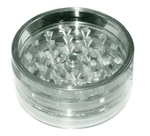 acrylic 2pc grinder w/magnet - clear color (2.25, acrylic-clear)