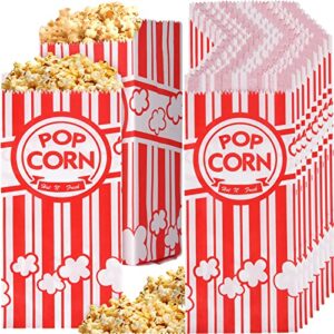 100 pieces paper popcorn bags, 1 oz popcorn bags individual servings for popcorn machine party, pop corn bag bulk