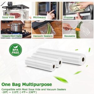 Vacuum Sealer Bags for Food Saver Vacuum Sealer Bags Rolls 6 x 16, 6 x 16, 11 x 16 3 Pack Vacuum Seal Bags for Food Fit Food Saver Vacuum Sealer Sous Vide Bags Seal a Meal Bags