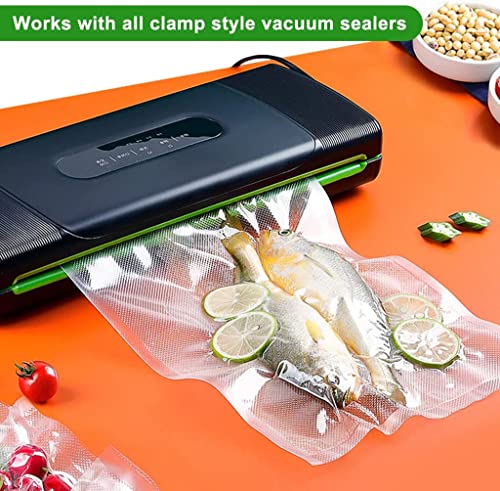 Food Vacuum Sealer Bags Rolls with Commercial Grade,Kitchen 5 Rolls Food Saver Bags,(12+15+17+20+22) x500cm Sous Vide Bags Rolls with BPA Free for All Vacuum Sealer,Great for Food Vac Storage