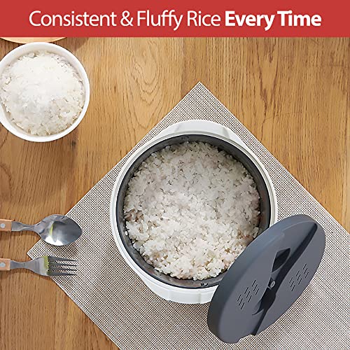 Koplex Easy & Multifunctional Rice Cooker Steam 2L Pot/Dishwasher Safe, Non-Stick, Non-Toxic & BPA Free/Dozens of Tasty & Healthy Meals in Minutes - Rice, Oats, Veggies, Pasta, Ramen, Quinoa & More