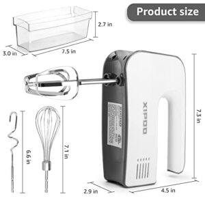 Hand Mixer Electric, 5 Speed Ultra Power Hand Mixer 400W Home Kitchen Mixers with Storage Cas, 5 Stainless Steel Accessories 1 Egg White Separator,Self-Control Speed, Eject Button for Easy Whipping