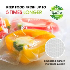 Vacuum Sealer Bags (100 Pint 6”x10” and 100 Quart 8”x12”) Keeper - Premium Seal Bags for Food Saver, Ideal for Meal Prep, Sous Vide, and Storage, Precut, Vesta Precision