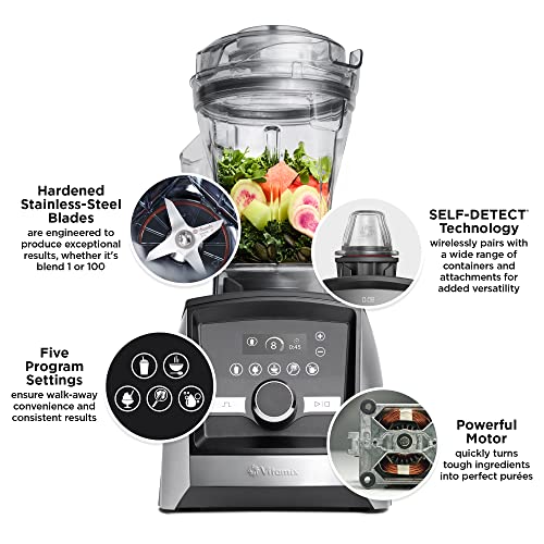 Vitamix A3500 Ascent Series Smart Blender, Professional-Grade, 48 oz. Container, Brushed Stainless Finish