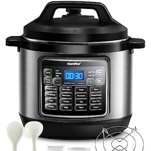 COMFEE’ 16 in 1 Electric Pressure Cooker Instant Multi Cooker Olla de Presion Non-Stick Pot Yogurt Maker Rice Cooker Slow Cooker Sauté Steamer 8 Quarts Stainless Steel