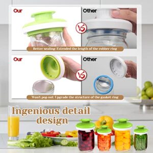 Mason Jar Vacuum Sealer, Jar Sealer and Accessory Hose for Foodsaver, Food Storage Vacuum Sealer Jar Attachment Kit with Lid Opener for Wide-Mouth & Regular-Mouth Mason Jar