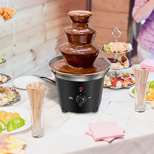 Electric Chocolate Fondue Fountain,Chocolate Warm Dipping Machine Warmer.1.2 Pound,BPA Free 3 Tier Mini Melting Chocolate Fountain Tower for Easter Children's Party,Christmas Party, Family Gathering,Wedding.