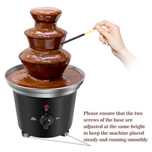 Electric Chocolate Fondue Fountain,Chocolate Warm Dipping Machine Warmer.1.2 Pound,BPA Free 3 Tier Mini Melting Chocolate Fountain Tower for Easter Children's Party,Christmas Party, Family Gathering,Wedding.