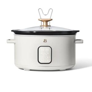 beautiful 6 quart programmable slow cooker, drew barrymore (white icing)