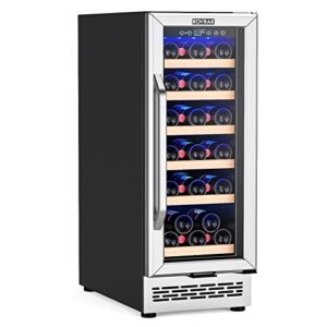 rovrak upgrade wine cooler refrigerator, 15 inch 32 bottle, fast cooling low noise and frost free wine fridge with digital temperature control, compressor wine cooler for built-in or freestanding