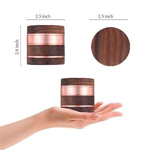 RUKIOO Wooden Spice Grinder 2.5" Rose Gold