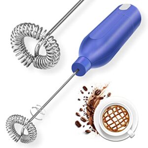 REPRINPIC Powerful Mini Milk Frother Electric Whisk Drink Mixer for Lattes, Coffee, Cappuccino, Hot chocolate, Battery Operated (not included) Mini Drink Mixer Upgraded Motor