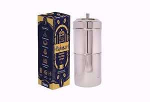 pajaka south indian filter coffee maker 200 ml 2-4 cup mug madras kaapi kappi drip decoction maker brewer dripper stainless steel medium size for home & kitchen