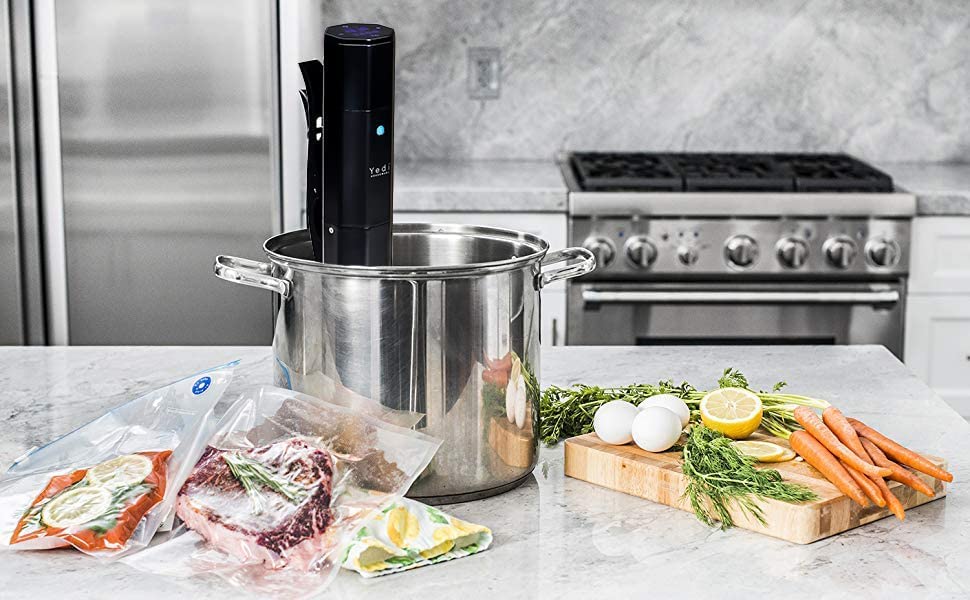 Yedi Infinity Sous Vide, Powered by Octcision Technology, Deluxe Accessory Kit, Recipes, 1000 Watts