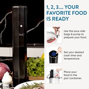 Yedi Infinity Sous Vide, Powered by Octcision Technology, Deluxe Accessory Kit, Recipes, 1000 Watts