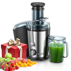 juicer machines vegetable and fruit, 800w powerful juilist centrifugal juicer machines easy to clean with brush, dual speeds juice extractor machine with large 3'' feed chute & anti-drip