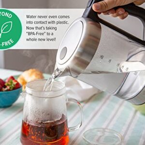 Glass Electric Kettle | BPA Free with Borosilicate Glass & Stainless Steel - 1.8 Liter Rapid Boil Cordless Teapot with Automatic Shut Off - the Best Hot Water Heater for Tea, Coffee, Soup, and More!