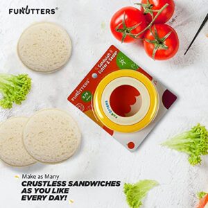 FUNUTTERS Sandwich Cutter and Sealer, 3.75'', Uncrustables Maker, Sandwich Decruster and Sealer for PB&J Crustless Sandwiches