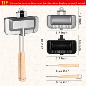 Hot Sandwich Maker, Hot Dog Toaster, Double-Sided Sandwich Baking Pan, Double Sided Frying Pan, Grilled Cheese Maker Nonstick Sandwich Maker Flip Grill Pan for Breakfast Pancakes, Toast, Omelets