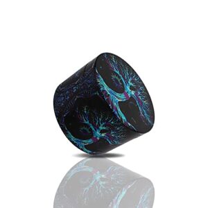 Large Grinder, 2.5 inch Tree of Life Sun Moon Galaxy Grinder- Herb Grinder, (Blue Tree)