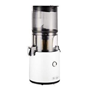 omega juicer jc2022wht11 slow masticating cold press vegetable and fruit juice extractor effortless series for batch juicing with extra large hopper for no-prep, 68-ounce capacity, 150-watts, white