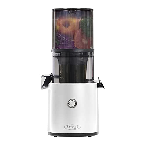 Omega Juicer JC2022WHT11 Slow Masticating Cold Press Vegetable and Fruit Juice Extractor Effortless Series for Batch Juicing with Extra Large Hopper for No-Prep, 68-Ounce Capacity, 150-Watts, White