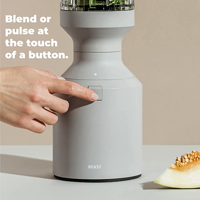 Beast Blender Max | Blend Smoothies and Shakes, Infuse Water, Kitchen Countertop Design, 1000W (Pebble Grey)