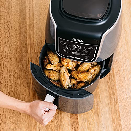 Ninja AF150AMZ Air Fryer XL that Air Fry's, Air Roast's , Bakes, Reheats, Dehydrates with 5.5 Quart Capacity, and a high gloss finish, grey (Renewed)