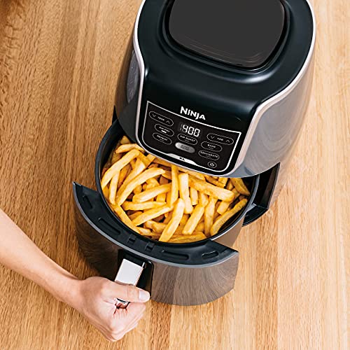 Ninja AF150AMZ Air Fryer XL that Air Fry's, Air Roast's , Bakes, Reheats, Dehydrates with 5.5 Quart Capacity, and a high gloss finish, grey (Renewed)