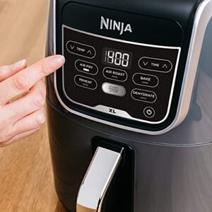 Ninja AF150AMZ Air Fryer XL that Air Fry's, Air Roast's , Bakes, Reheats, Dehydrates with 5.5 Quart Capacity, and a high gloss finish, grey (Renewed)