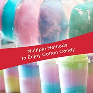 FOHERE Cotton Candy Machine for Kids, Countertop Cotton Candy Maker Homemade Candy Sweets for Birthday Parties, Includes a Scoop and 10 Candy Cones, Red Vintage