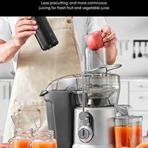 JUILIST Juicer Machines, 1000W Juicer Vegetable and Fruit with 3.2" Wider Mouth Food Chute, Easy to Clean, Large Power（1300W Peak）Juicer Extractor, 4S Fast Juicing & 2 Speeds Setting, Silver