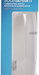 SodaStream 1L Slim Metal Carbonating Bottle, Single