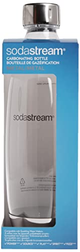 SodaStream 1L Slim Metal Carbonating Bottle, Single