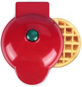 mini waffle maker,portable electric non-stick waffle iron, round waffle maker grill machine for single waffle, cookies, eggs individual waffles anywhere for breakfast.