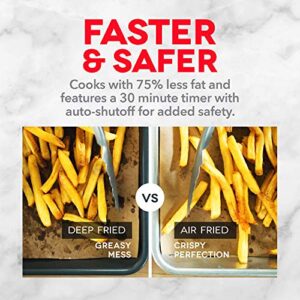 Dash DCAF250GBAQ02 Aircrisp® Pro Compact Air Fryer + Oven Cooker with Temperature Control, Non Stick Fry Basket, Recipe Guide + Auto Shut Off Feature, 2qt, Aqua