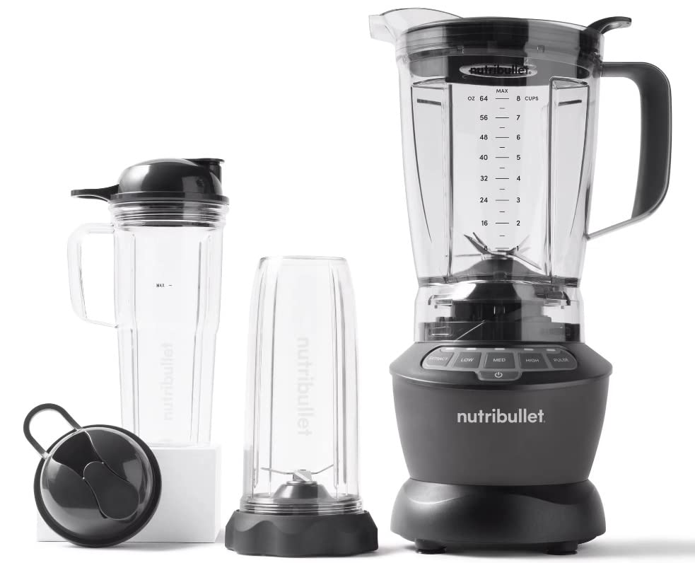 Nutribullet 1200 Watts 64 oz. Full-Size Blender Combo NBF50500 – Dark Gray