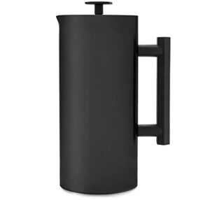 espro - p6 french press - double walled stainless steel insulated coffee and tea maker, keep drinks hot for hours, ideal for travel and camping (matte black, 32 ounce)