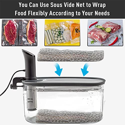 Sous Vide Weights，Stainless Steel Sinker Weights, Food Grade Sous Vide Mesh, Keeping Food Submerged, Evenly Cook Food Sous Vide Cooking Accessory Perfect for Safe Cooking