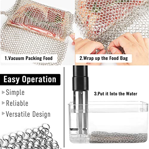 Sous Vide Weights，Stainless Steel Sinker Weights, Food Grade Sous Vide Mesh, Keeping Food Submerged, Evenly Cook Food Sous Vide Cooking Accessory Perfect for Safe Cooking