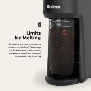 Go Iced Classic – The Ultimate Iced Coffee Maker, Make delicious and flavorful iced coffee at home in less than 2 minutes from the comfort of your home.