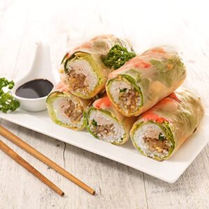 TANISA Organic Brown Rice Paper Wrapper - Healthy Gluten Free Spring Roll Rice Paper Wrappers - Round Rice Wrappers for Fresh Rolls - Vietnamese Rice Paper - Suitable for Any Meal - 8.7 inch - 12 oz