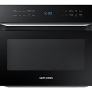 SAMSUNG 1.2 Cu Ft PowerGrill Duo Countertop Microwave Oven w/ Power Convection, Ceramic Enamel Interior, Built-In Capability, 900 Watt, MC12J8035CT/AA, Fingerprint Resistant Stainless Steel, Black