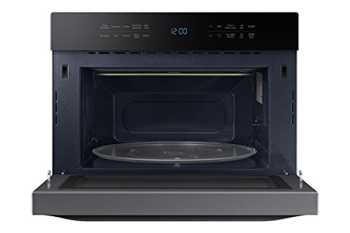 SAMSUNG 1.2 Cu Ft PowerGrill Duo Countertop Microwave Oven w/ Power Convection, Ceramic Enamel Interior, Built-In Capability, 900 Watt, MC12J8035CT/AA, Fingerprint Resistant Stainless Steel, Black