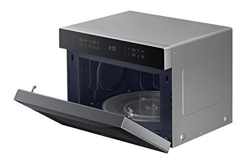 SAMSUNG 1.2 Cu Ft PowerGrill Duo Countertop Microwave Oven w/ Power Convection, Ceramic Enamel Interior, Built-In Capability, 900 Watt, MC12J8035CT/AA, Fingerprint Resistant Stainless Steel, Black