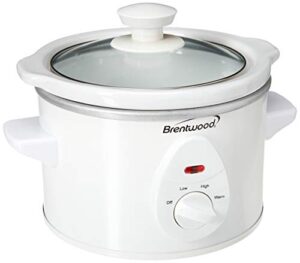 brentwood slow cooker, 1.5 quart, white