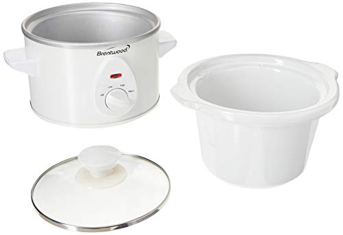 Brentwood Slow Cooker, 1.5 Quart, White